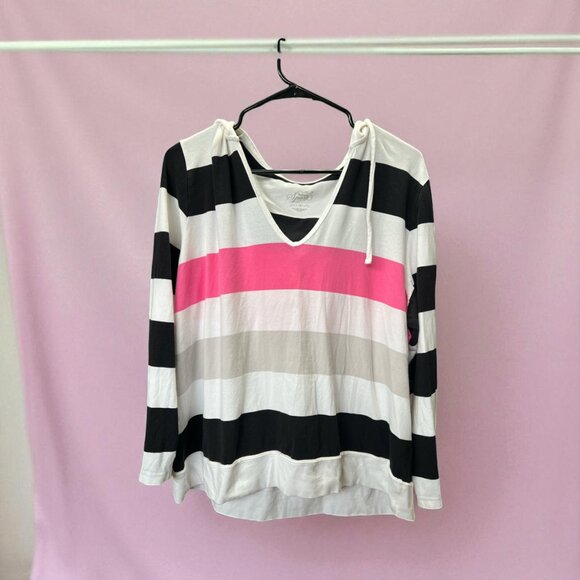 Style & Co. Hooded Long Sleeve Top - Very Cute & Sporty - Picture 3 of 4